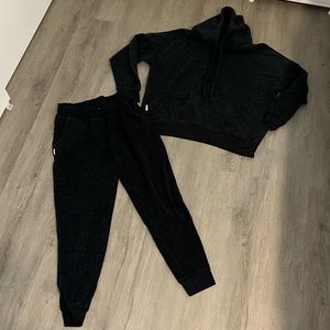 Soft Serve softest clothing ever black sweat suit S M